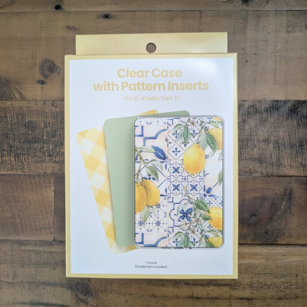 NIB-Clear kindles cases with 3 interchangeable inserts- 2 colors available